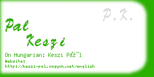 pal keszi business card